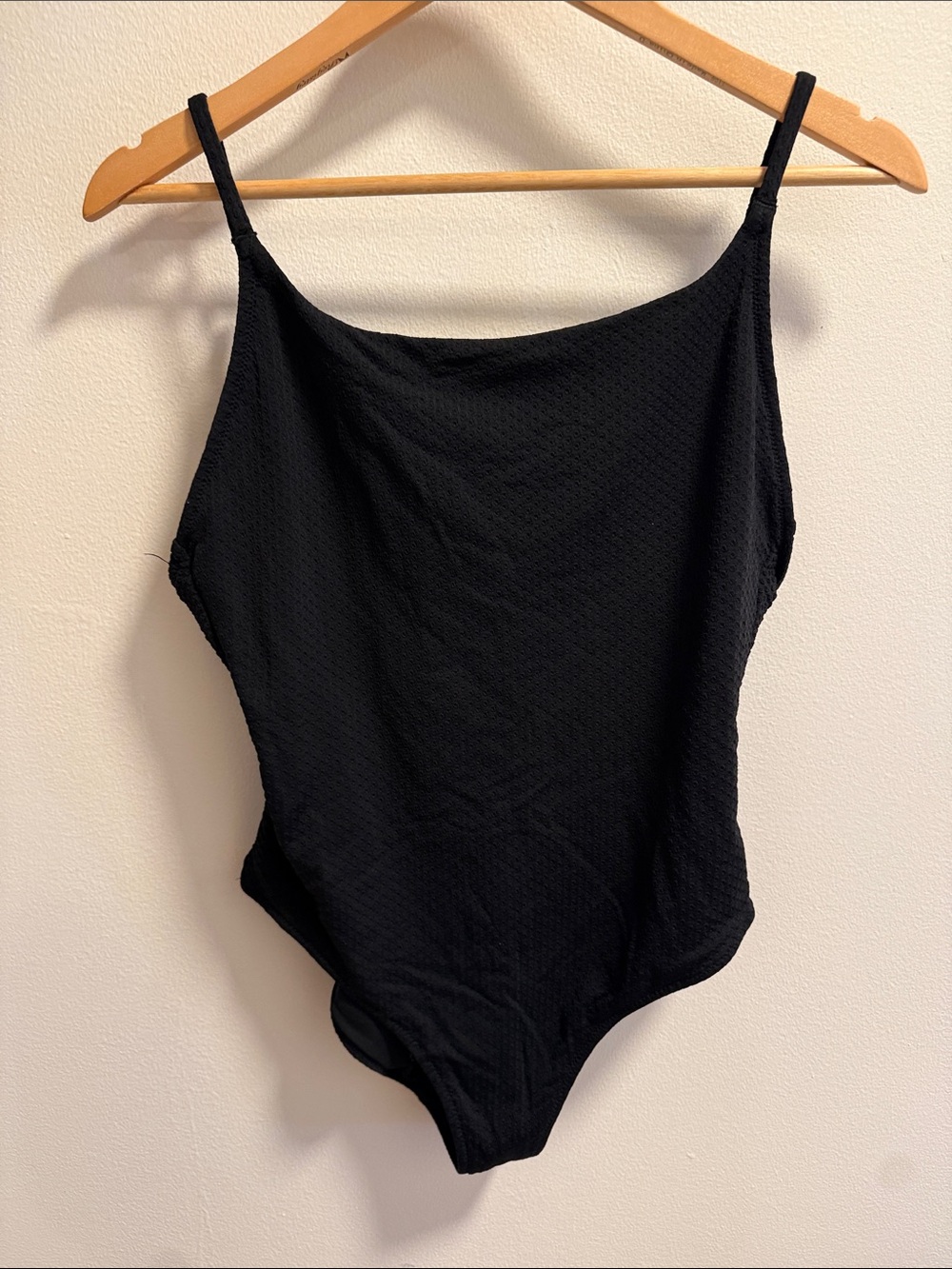 aerie Black One-Piece Scoop Swimsuit